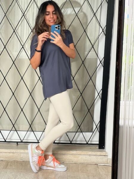 V Yaka Antrasit Renk Sinu Tshirt