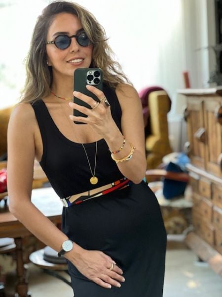 Askılı-Yandan Yırtmaçlı Haki Renk Sinu Elbise